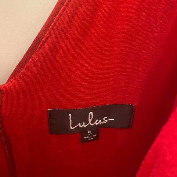 NWT Lulu’s Iconic Moment Red Bodycon Midi Dress - Picture 7 of 9